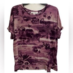 Madison Grey Women’s Top Purple Floral,Size Medium.